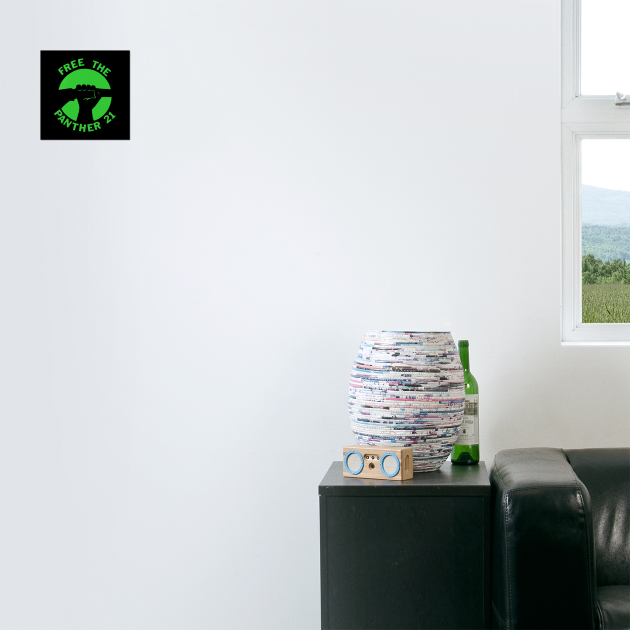 Free The Panther 21 - Retro Button by UrbanLifeApparel